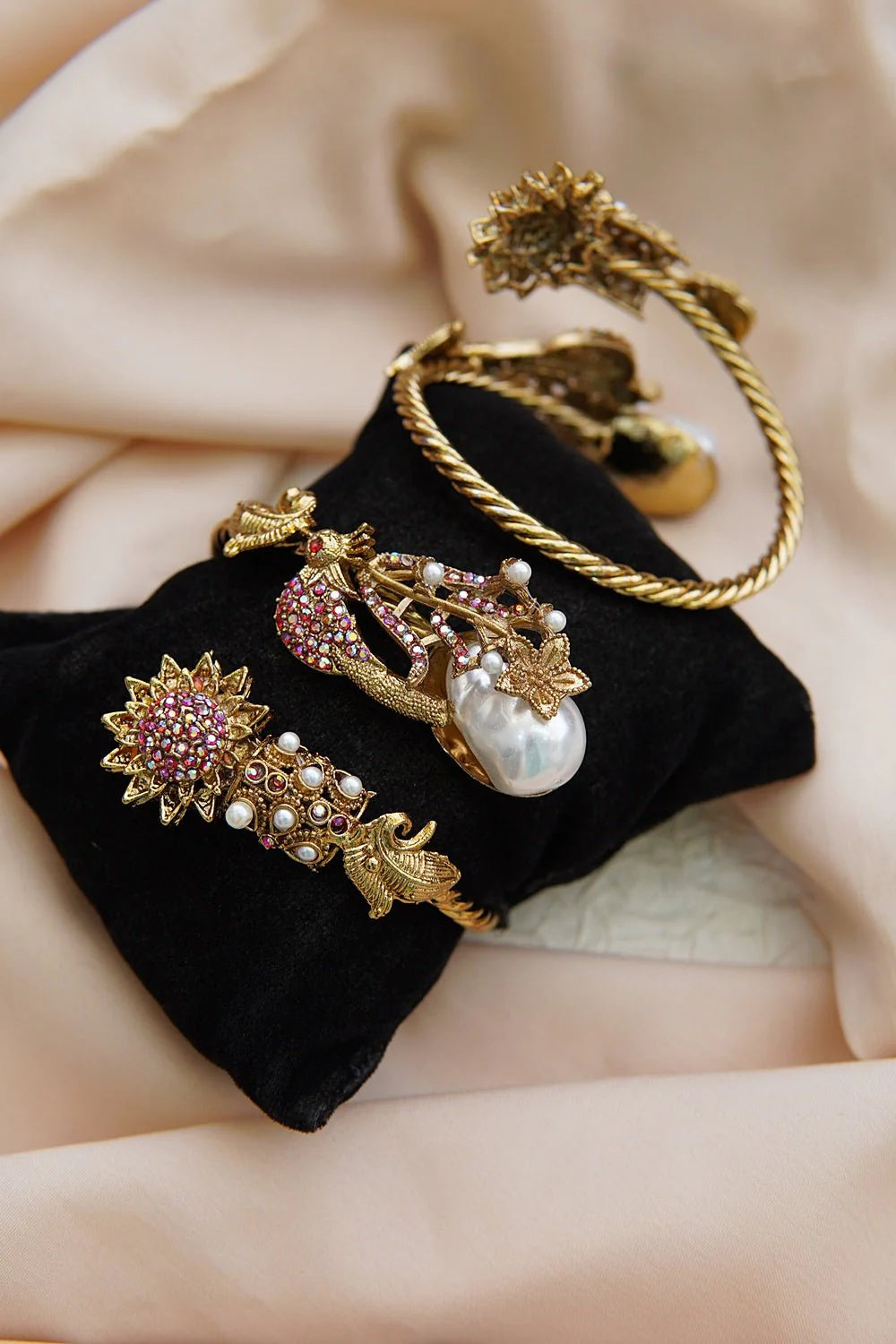 Peacock Turkish Statement Cuff Bracelet