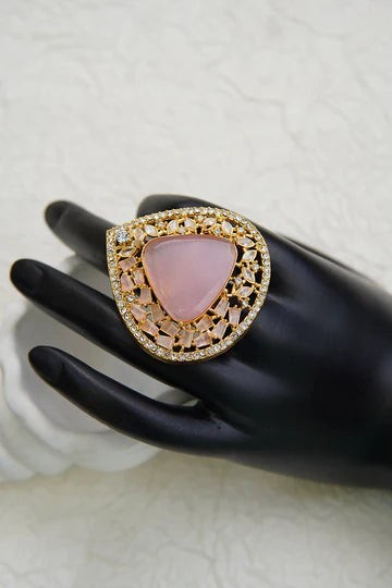 Modern Triangle Shaped Gemstone Ring