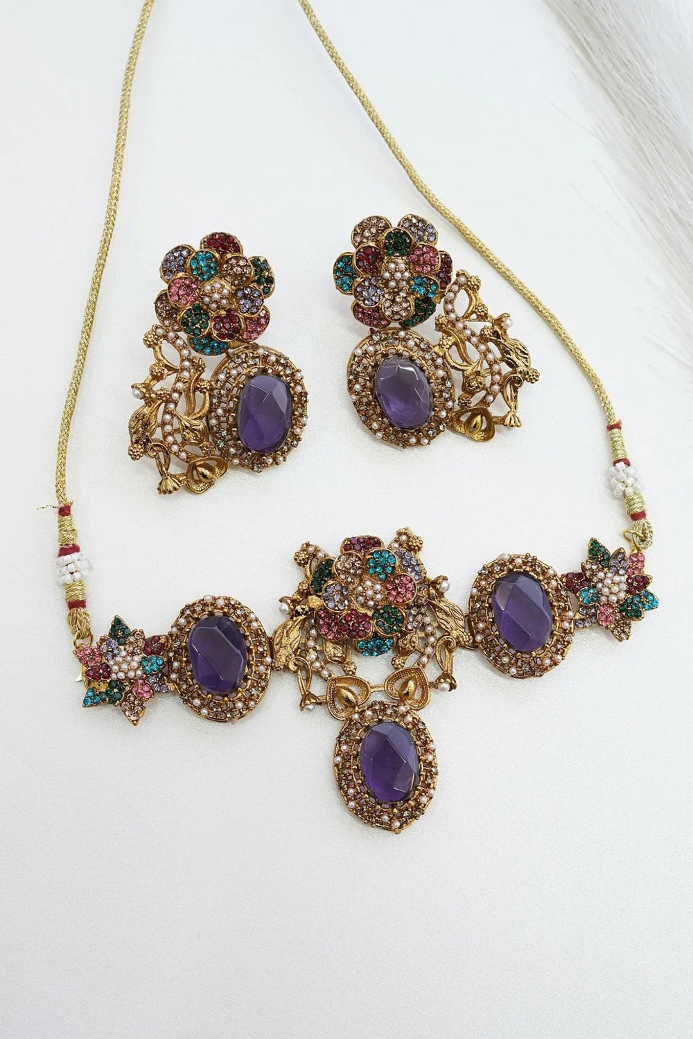 Antique Turkish Gems Choker Set