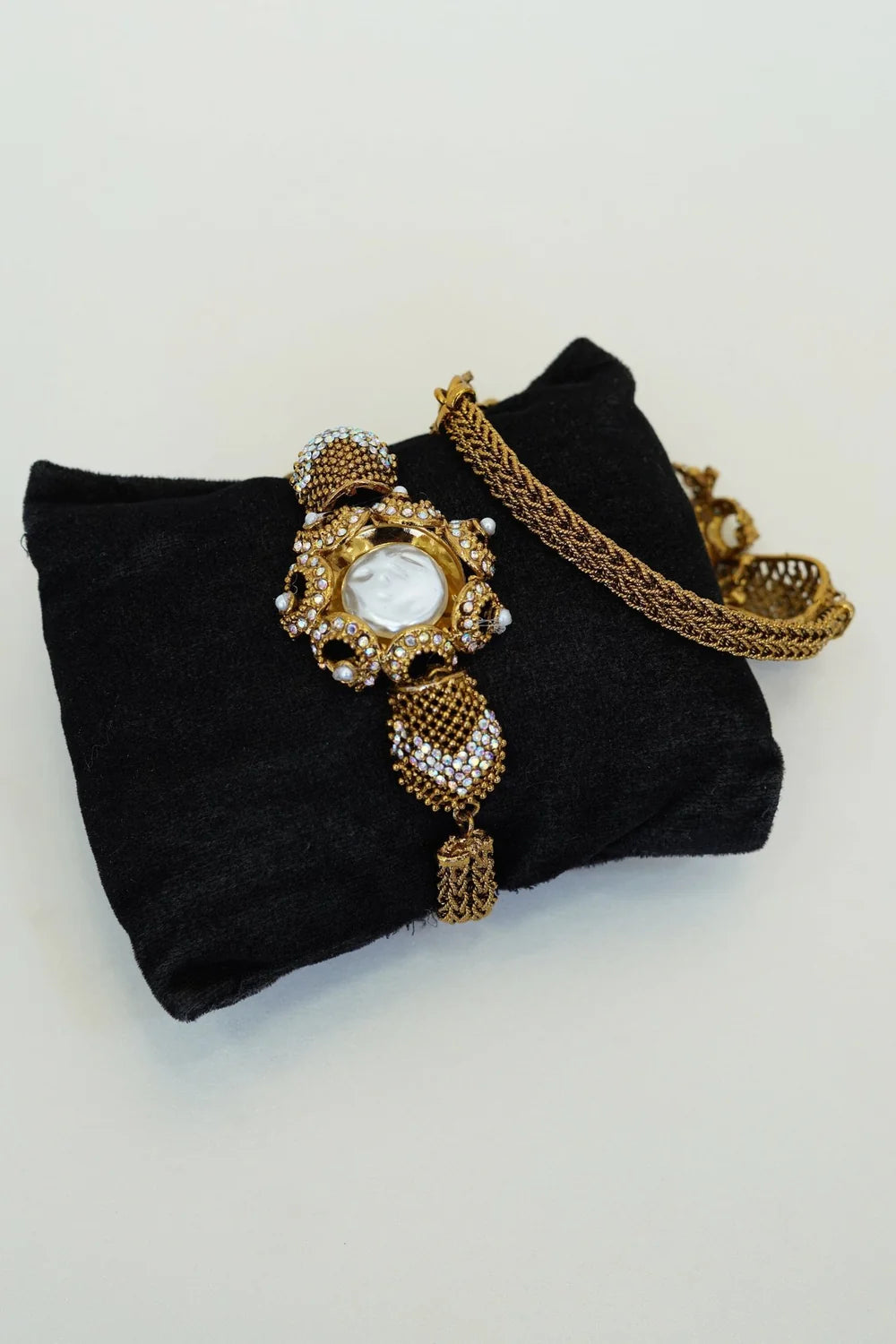 Antique Turkish Mother Pearl Chain Bracelet