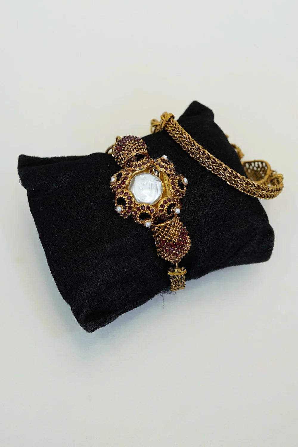 Antique Turkish Mother Pearl Chain Bracelet