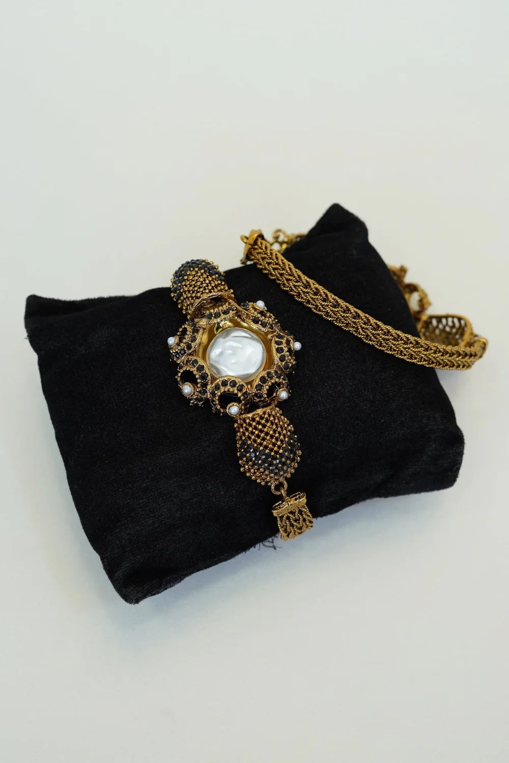 Antique Turkish Mother Pearl Chain Bracelet