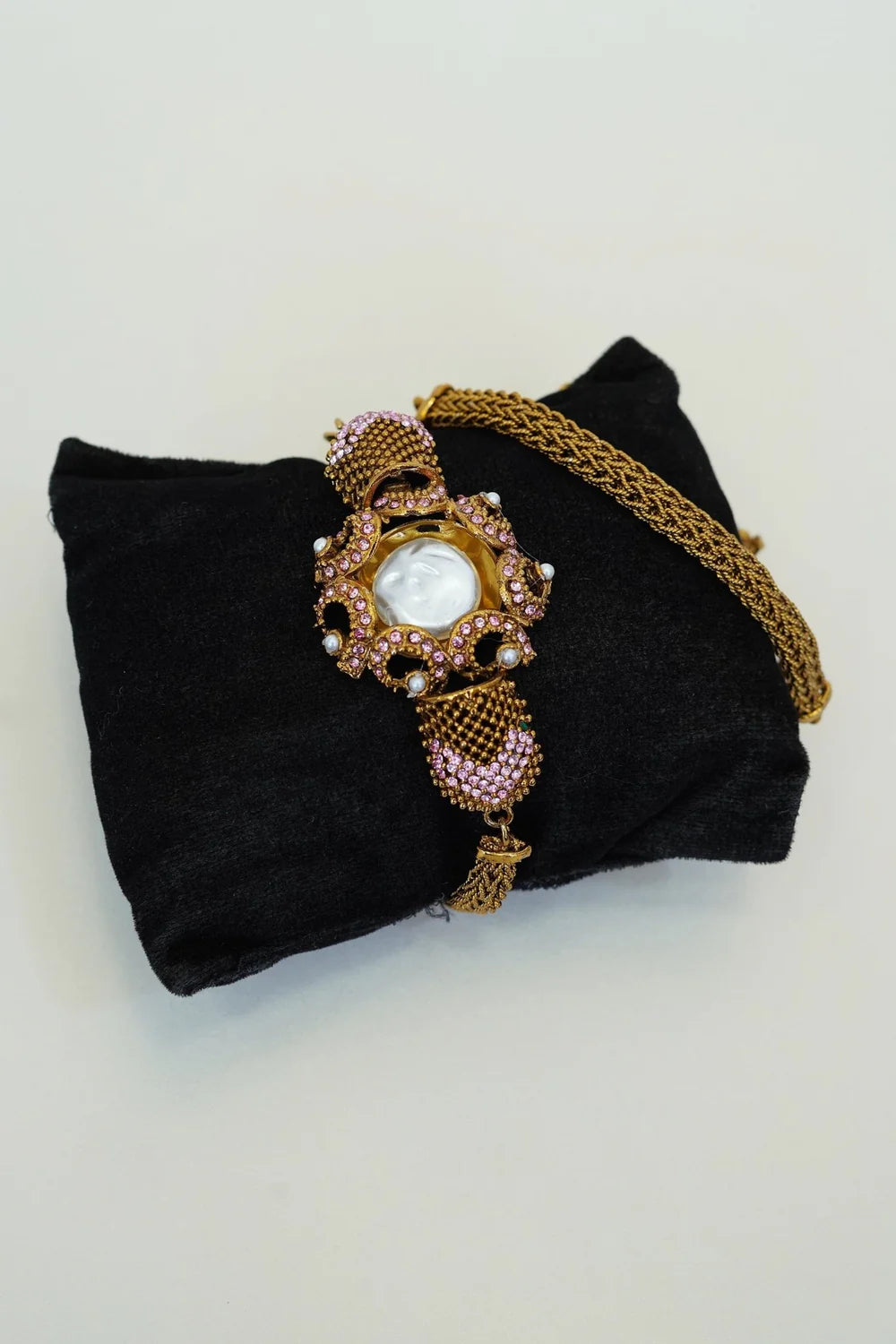 Antique Turkish Mother Pearl Chain Bracelet