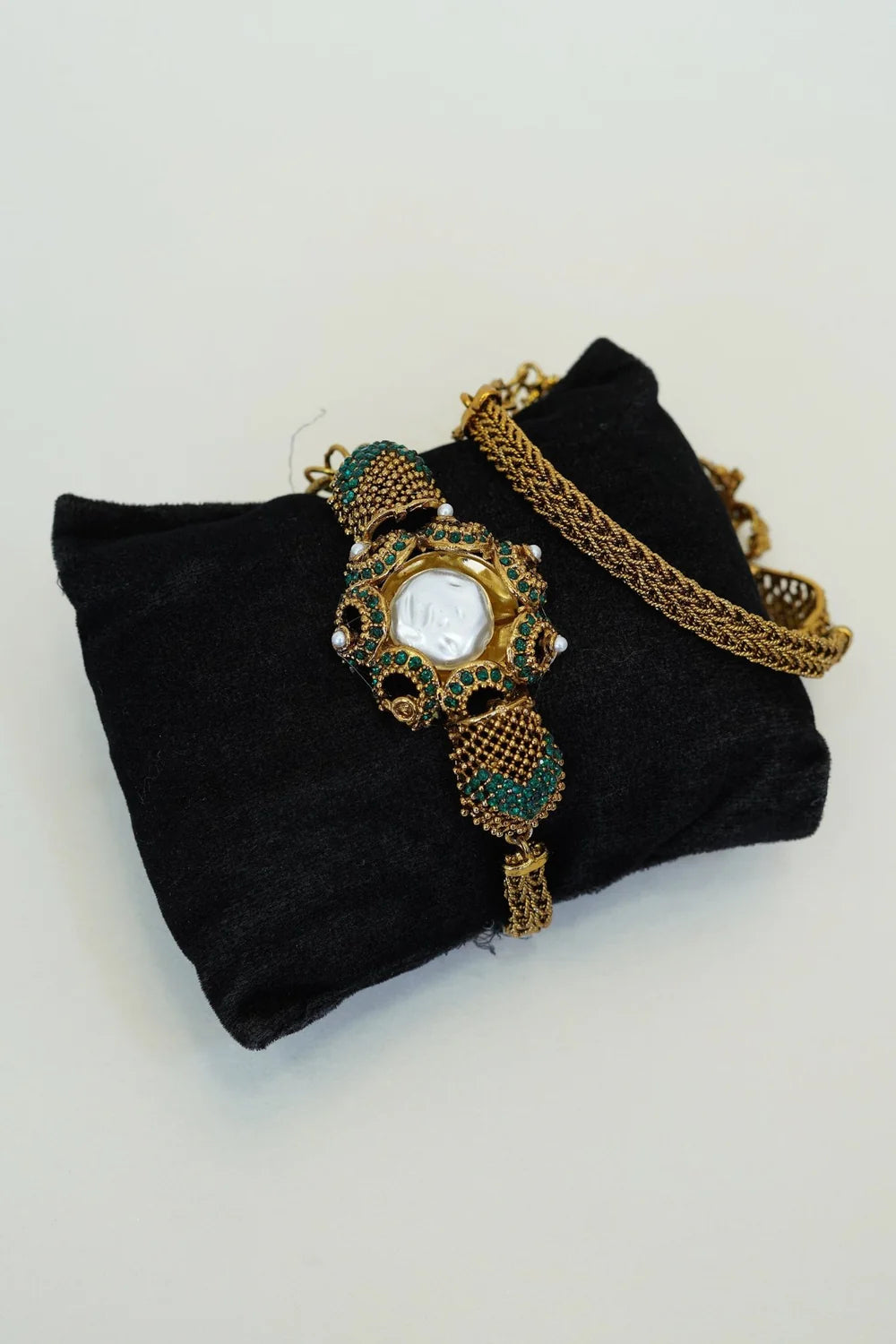 Antique Turkish Mother Pearl Chain Bracelet