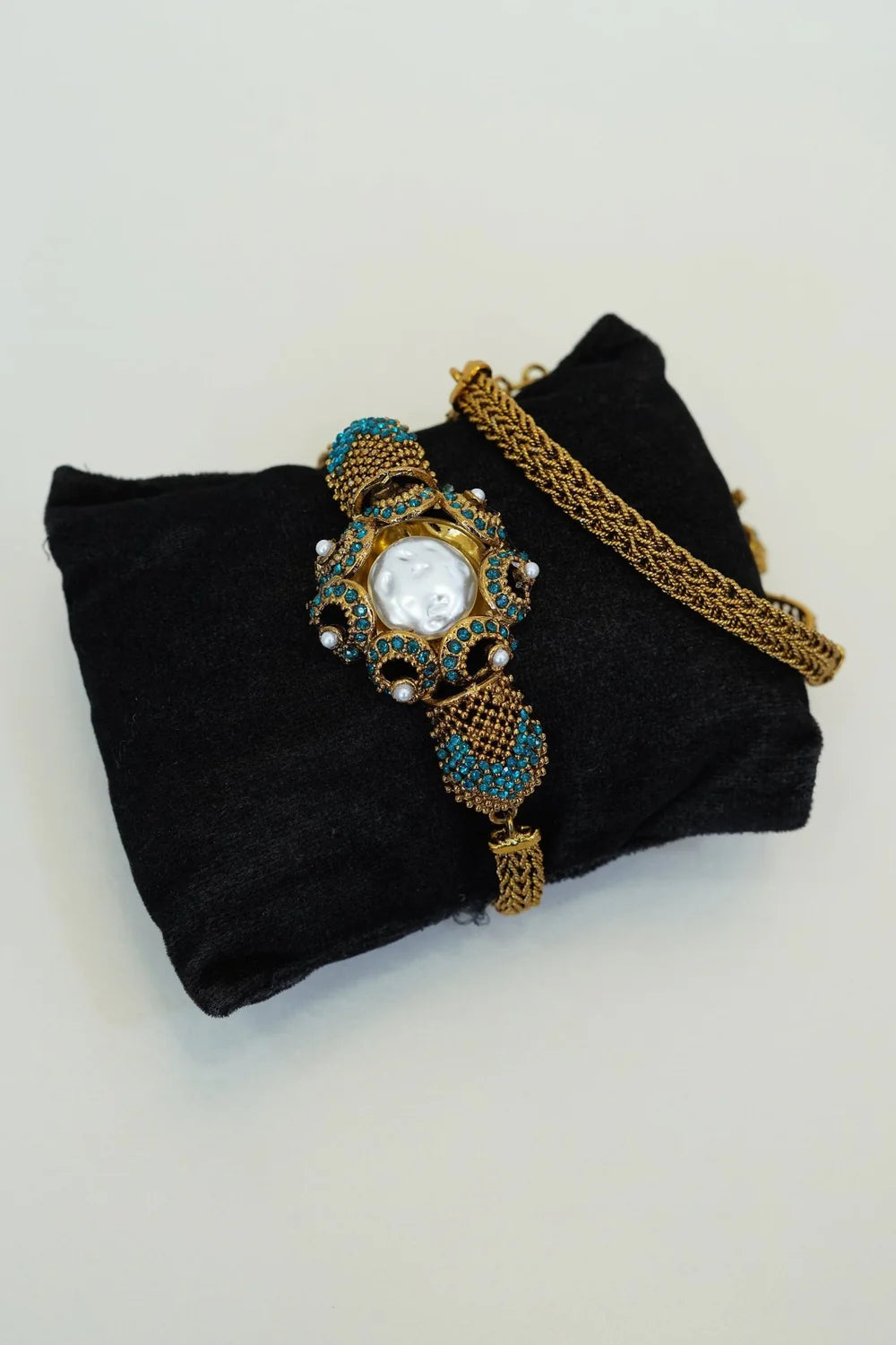 Antique Turkish Mother Pearl Chain Bracelet