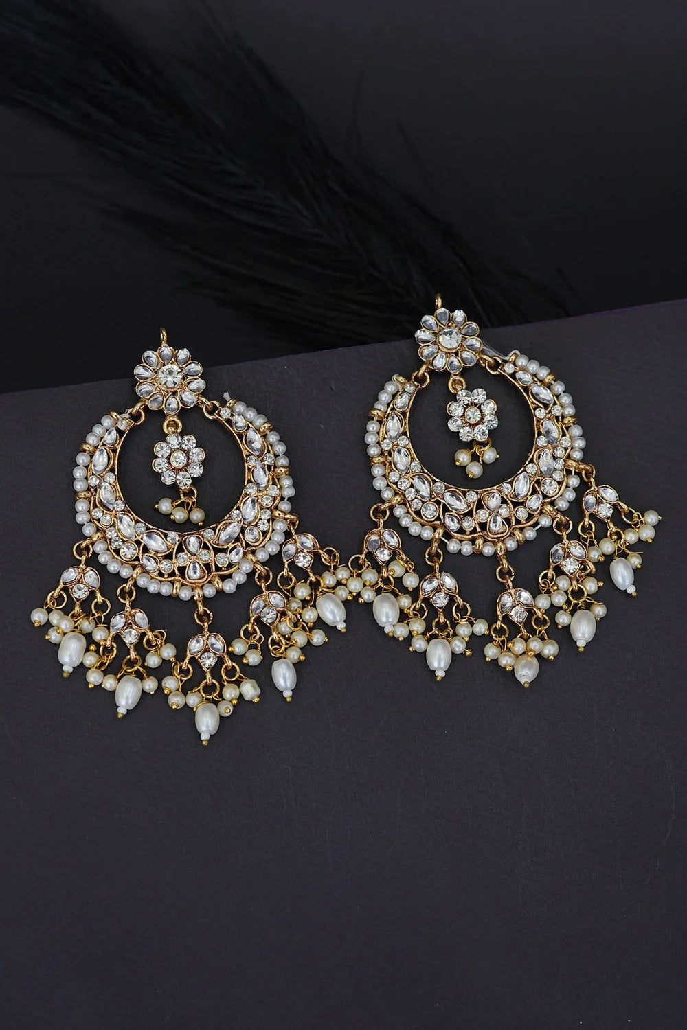 Chand Bali Cut Kundan Earrings