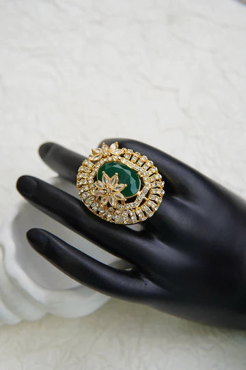 Adjustable Ring with Sparkling Zirconia