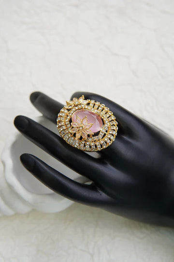 Adjustable Ring with Sparkling Zirconia