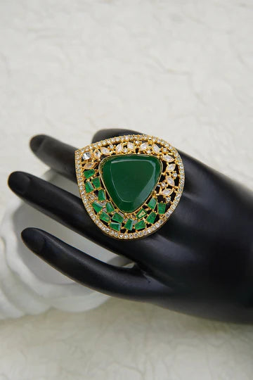 Modern Triangle Shaped Gemstone Ring