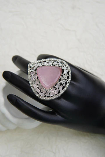 Modern Triangle Shaped Gemstone Ring