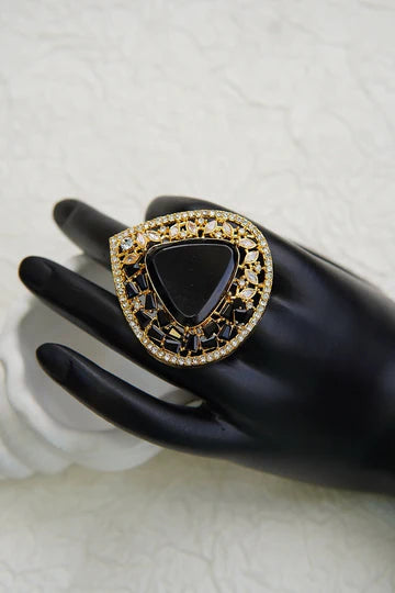 Modern Triangle Shaped Gemstone Ring