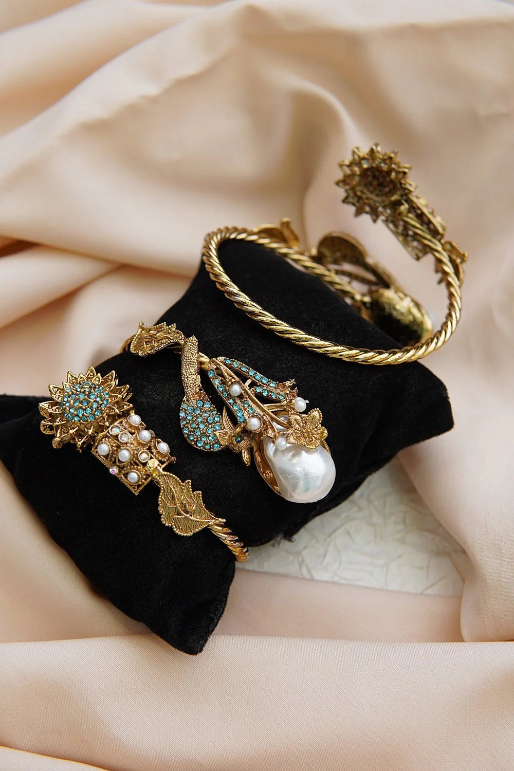 Peacock Turkish Statement Cuff Bracelet