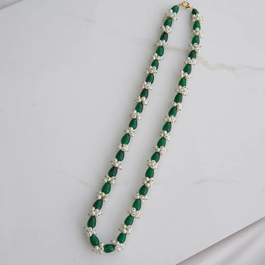 Pearl Gajra & Crystal Mala