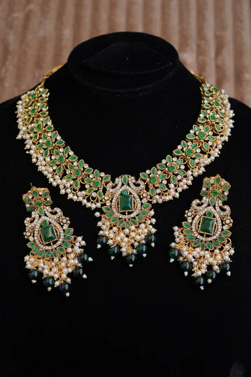 Royal Blossom Gems Necklace Set
