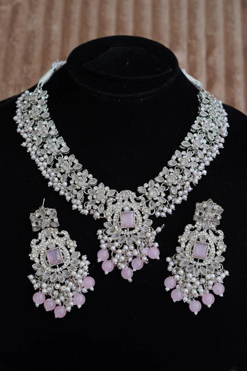 Royal Blossom Gems Necklace Set