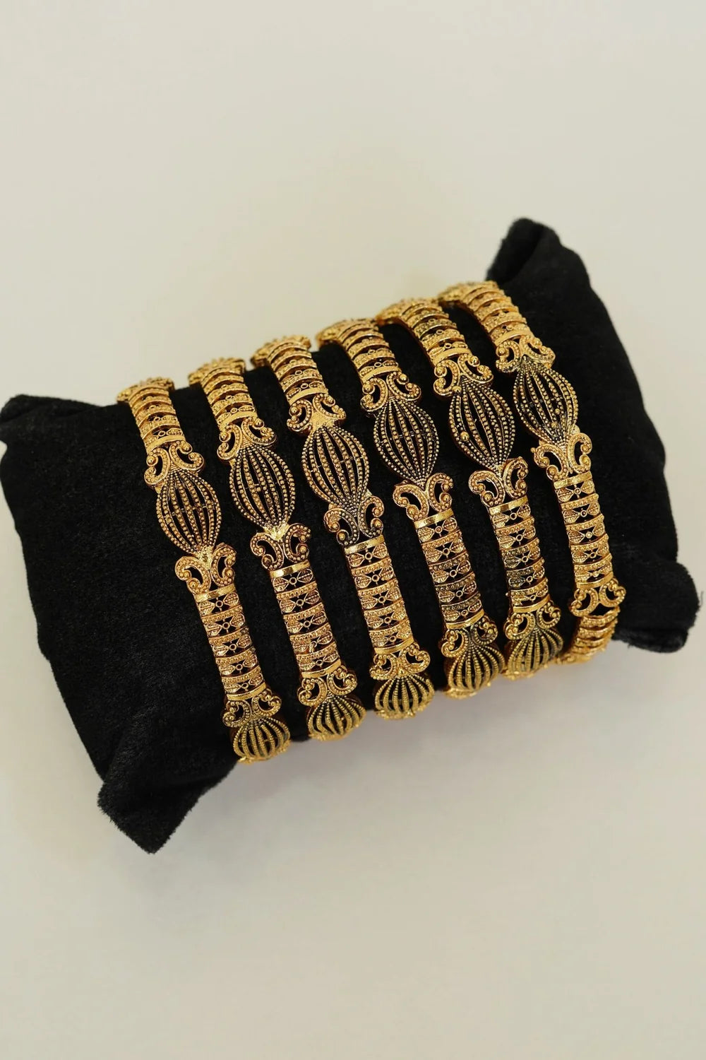 Vintage Turkish Carved 6 Pcs Bangles